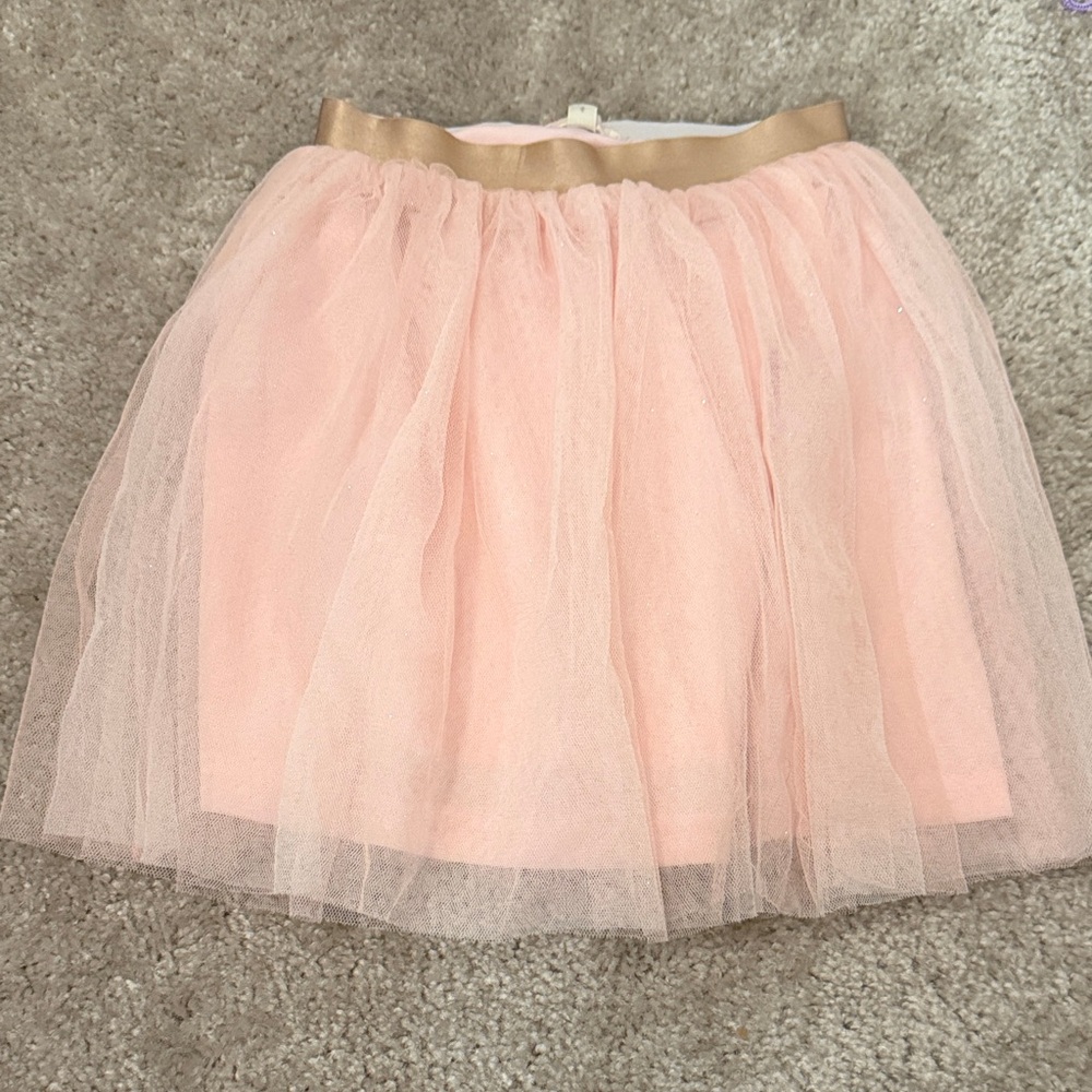 Truly Me Pink Tulle Skirt with Gold Band